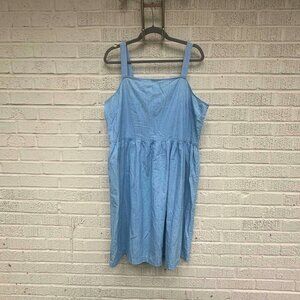 J. Crew Chambray Smocked Bodice Midi Dress Women’s XXL